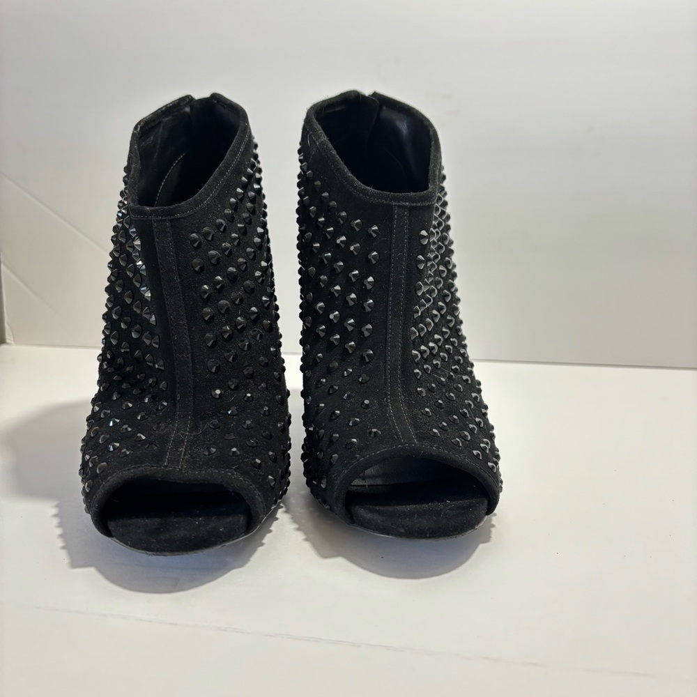 Michael Kors Black Heeled Studded Booties Size 10 Gorgeous